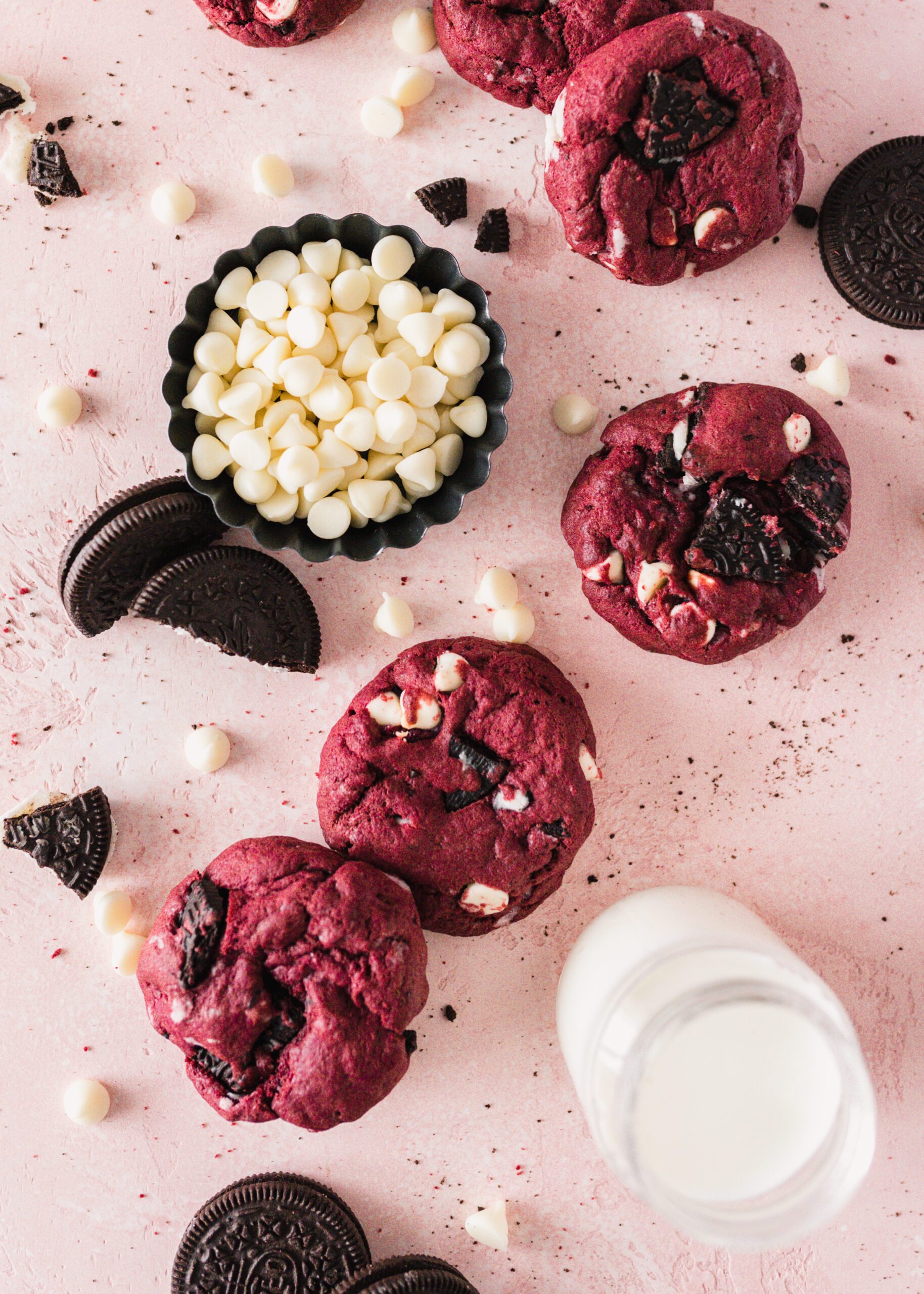 Biscuits red velvet et oreo