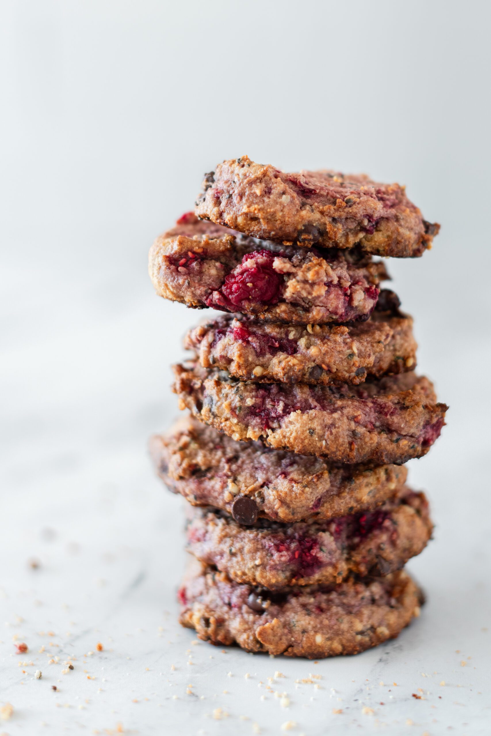 biscuit beurre d'amande et framboises